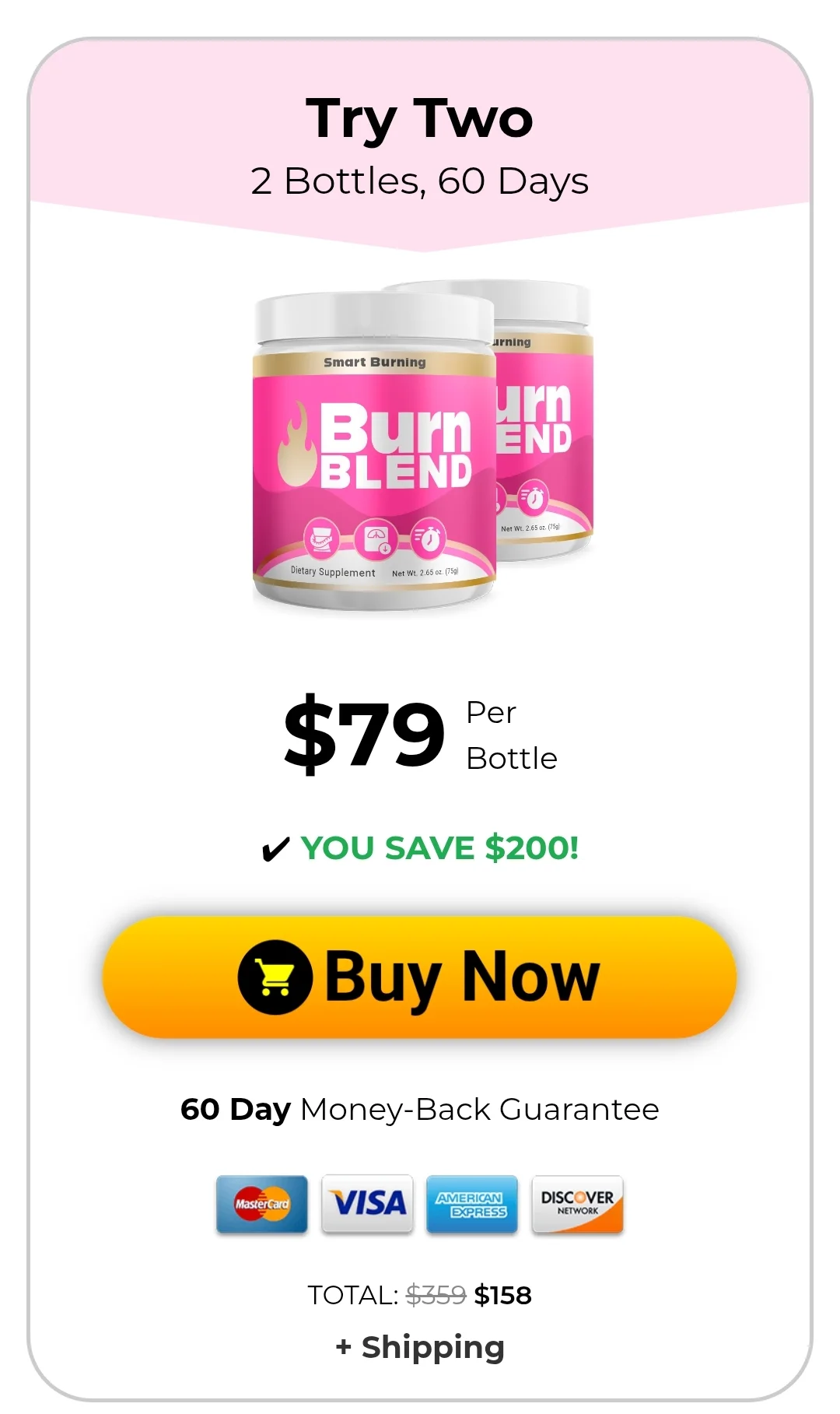 BurnBlend™ 2 bottles pricing